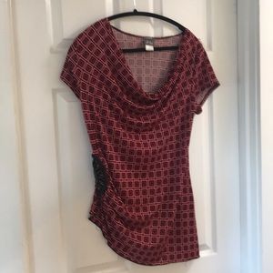 Dots black and red blouse